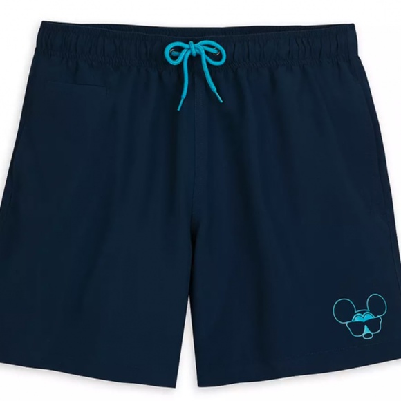 Disney Other - Disney Parks Mickey Mouse Swim Trunks Boys Size XL Blue Vacation Beach Disnerd